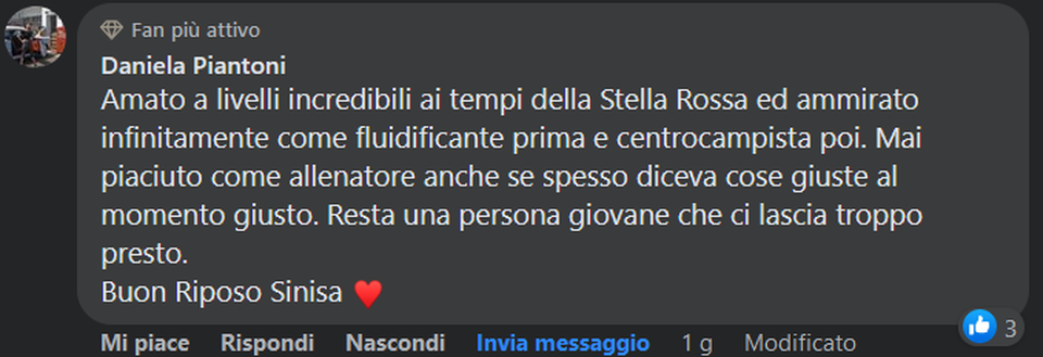 I ricordi dei lettori di TN per Miha: “Ciao Sinisa, saluta gli Invincibili”- immagine 12