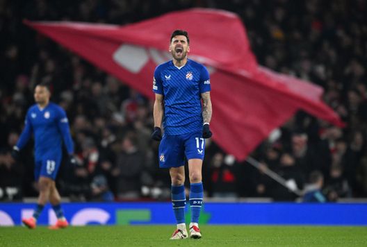 LONDON, ENGLAND - JANUARY 22: Sandro Kulenovic of GNK Dinamo reacts after Kai Havertz of Arsenal scores his team's second goal during the UEFA Champions League 2024/25 League Phase MD7 match between Arsenal FC and GNK Dinamo at Emirates Stadium on January 22, 2025 in London, England. (Photo by Justin Setterfield/Getty Images) Calciomercato Torino, è successo di tutto: il punto di giornata- immagine 4