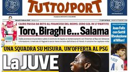 PRIMA PAGINA TUTTOSPORT OGGI: “Conte e Napoli: il dopo Kvara in mano a Okafor”