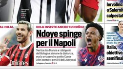 Il Napoli sui media: le prime pagine dei quotidiani di oggi