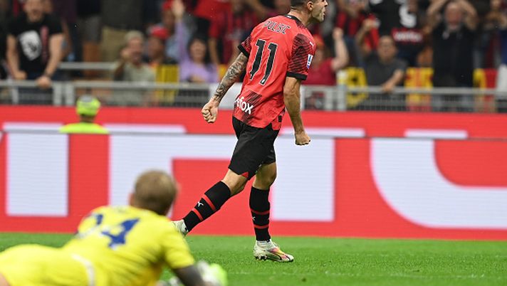 MILAN, ITALY - SEPTEMBER 30: Christian Pulisic of AC Milan celebrates after scoring his team's first goal during the Serie A TIM match between AC Milan and SS Lazio at Stadio Giuseppe Meazza on September 30, 2023 in Milan, Italy. (Photo by Claudio Villa/AC Milan via Getty Images) Lecce-Milan, la previsione di ChatGPT non lascia nessun dubbio - immagine 1