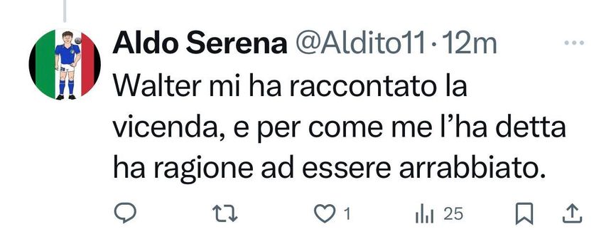 Polemica Zenga-Carbone, Aldo Serena sta con Walter: “Per come me l’ha raccontata ha…”- immagine 3
