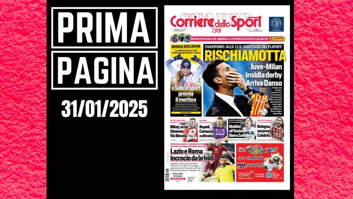 Prima Pagina Corriere dello Sport 31 gennaio