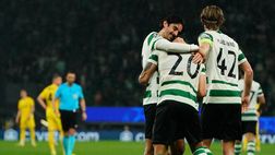Champions, notte magica per lo Sporting con la grande festa negli spogliatoi