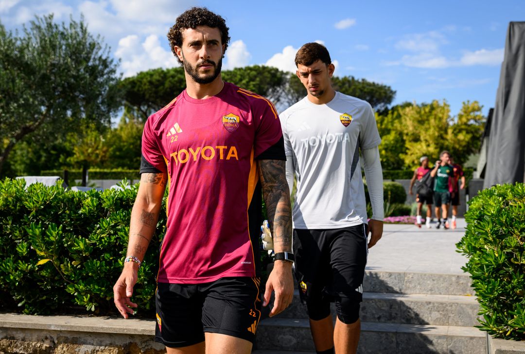 Trigoria, la rifinitura alla vigilia di Roma-Lille – FOTO GALLERY - immagine 34