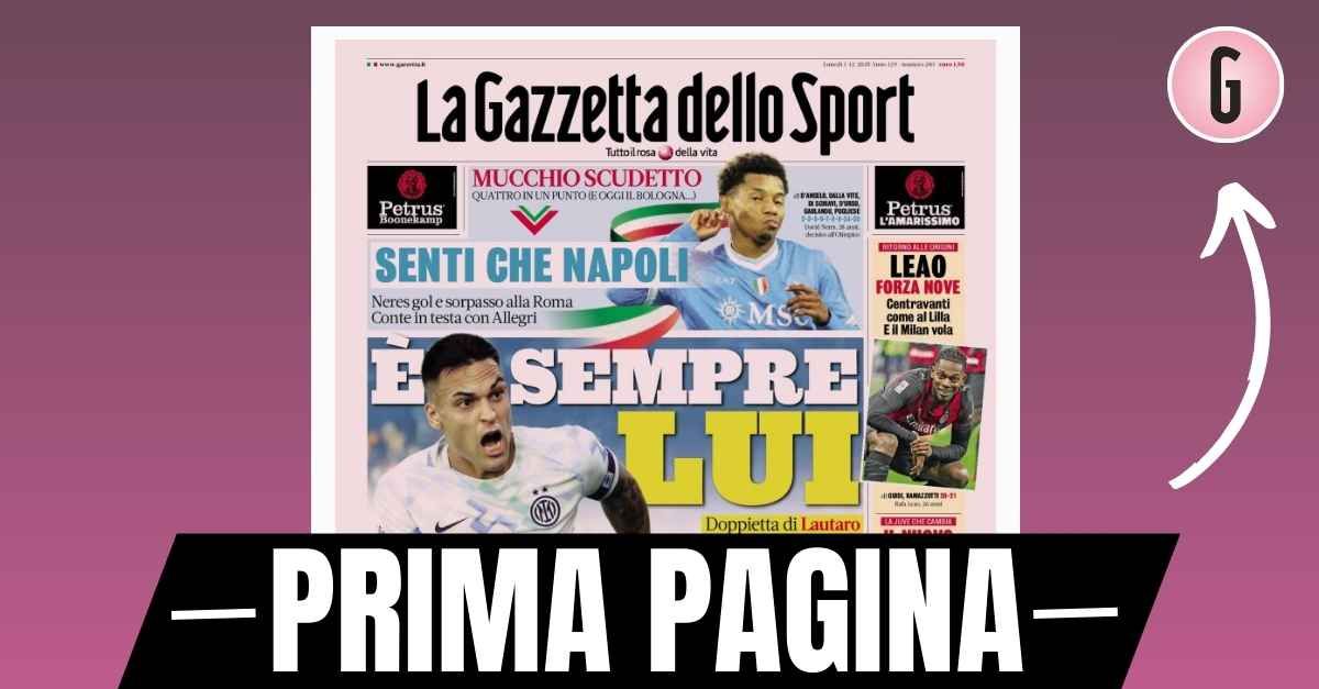 Prima pagina Gazzetta dello Sport: “Leao forza nove: centravanti come al Lille e il Milan vola”