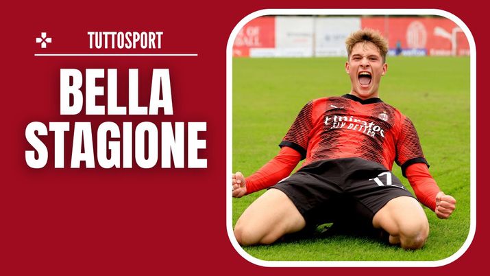 esultanza Filippo Scotti AC Milan Milan-Lecce 2-0 Primavera 1 TIM 2023-2024