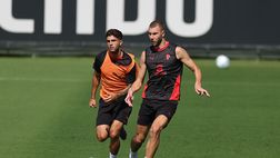 Oggi a Milanello, le foto: molto più allenamento con la palla che partitella