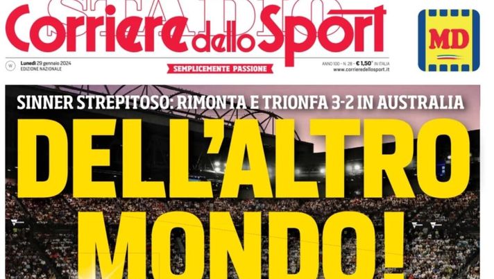 prima pagina corriere dello sport oggi