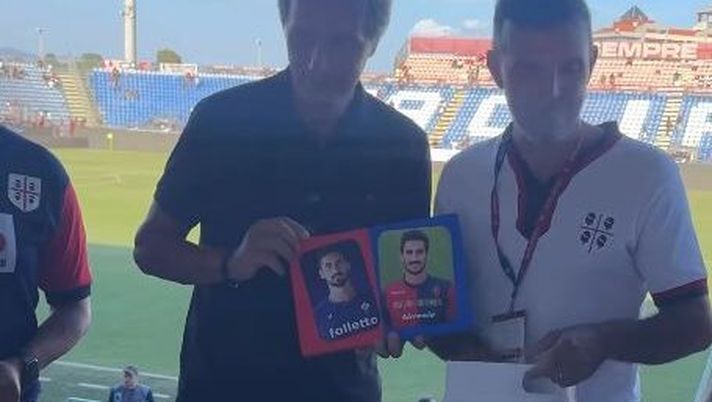FOTO – Il Cagliari ricorda Davide Astori: l’omaggio consegnato al dg Ferrari - immagine 1