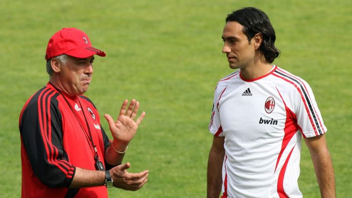 Carlo Ancelotti e Alessandro Nesta al Milan nel 2007