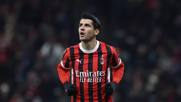 Álvaro Morata AC Milan Milan-Cagliari 1-1 Serie A 2024-2025