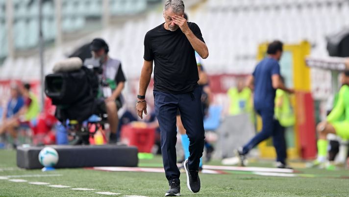 TURIN, ITALY - SEPTEMBER 21: Marco Baroni, Manager of Torino FC reacts in disappointment after conceding a goal during the Serie A match between Torino FC and Atalanta BC at Stadio Olimpico di Torino on September 21, 2025 in Turin, Italy. (Photo by Chris Ricco/Getty Images) Un voto al 2025 del Torino? Per i lettori è insufficiente, ma… - immagine 1