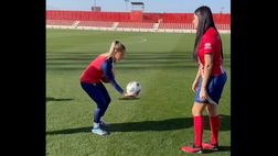 VIDEO / Valentina Vignali in campo con l’Atletico Madrid: com’è andata
