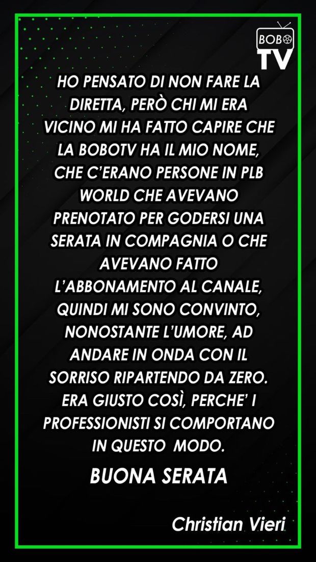 Bobo Tv, Vieri: “Io lasciato solo senza preavviso, ho agito da professionista. Con Adani…”- immagine 4