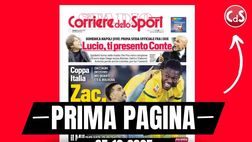 Prima pagina Corriere dello Sport: “Zac, fuori Max. Capolavoro Lazio. Milan a casa”