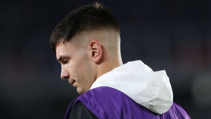 BUENOS AIRES, ARGENTINA - APRIL 11: Substitute player Franco Mastantuono of River Plate looks on during a Copa CONMEBOL Libertadores 2024 Group H match between River Plate and Nacional at Estadio Mas Monumental Antonio Vespucio Liberti on April 11, 2024 in Buenos Aires, Argentina. (Photo by Daniel Jayo/Getty Images) Non solo Mastantuono: ecco tutti i nomi che Baccin sta guardando per l’Inter - immagine 1