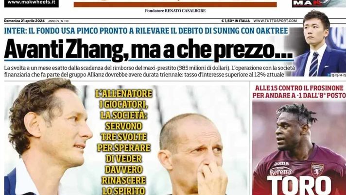 PRIMA PAGINA TUTTOSPORT OGGI: “Juve, anno sottozero” - immagine 1
