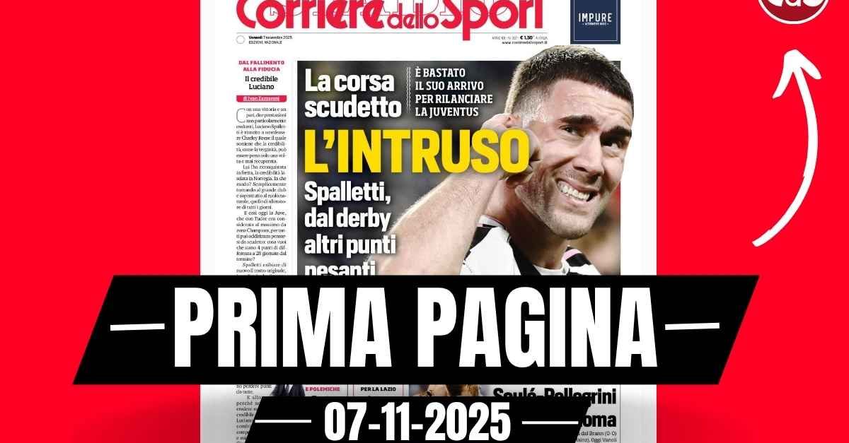 Prima pagina Corriere dello Sport: “Juventus, l’intruso nella corsa Scudetto con l’arrivo di Spalletti” Prima pagina Corriere dello Sport: “Juventus, l’intruso nella corsa Scudetto con l’arrivo di Spalletti”
