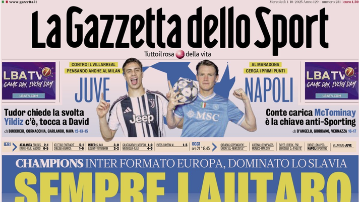 Il Napoli sui media: le prime pagine dei quotidiani di oggi- immagine 1