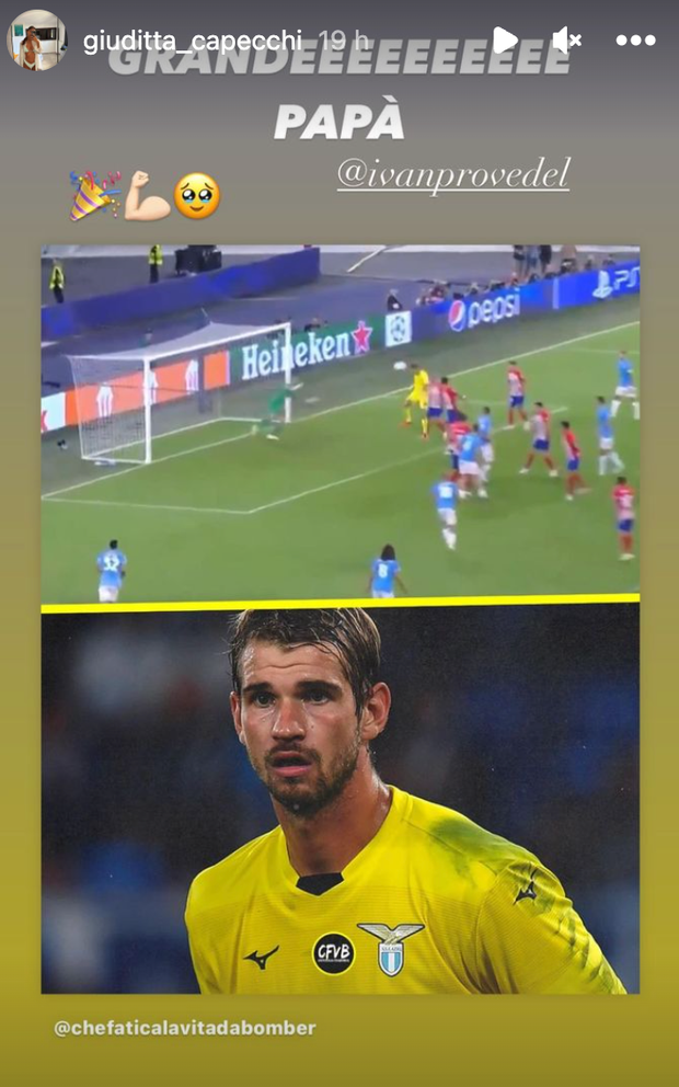 Provedel segna in Champions, Giuditta e il piccolo Alexander: “Grande papà”- immagine 2