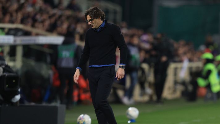 FLORENCE, ITALY - MARCH 22: Head coach Paolo Vanoli manager of ACF Fiorentina reacts during the Serie A match between ACF Fiorentina and FC Internazionale at Artemio Franchi on March 22, 2026 in Florence, Italy. (Photo by Gabriele Maltinti/Getty Images) Baldini: “Col Verona mi accontento del pari. Il Crystal Palace è favorito sui viola” - immagine 1