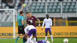 Torino-Fiorentina 0-1, la moviola: buona direzione di La Penna