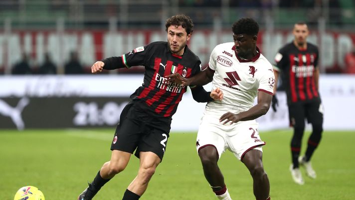 Davide Calabria AC Milan Milan-Torino Coppa Italia 2022-2023