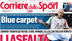PRIMA PAGINA CORRIERE DELLO SPORT OGGI: “Blue carpet”