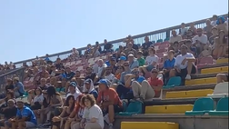 Castel di Sangro, questa mattina pochi tifosi sugli spalti per l’allenamento