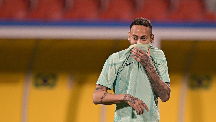 Neymar Brasile allenamento Mondiali Qatar 2022