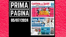 Prima pagina Corriere dello Sport: calendario Serie A. La terza è di fuoco