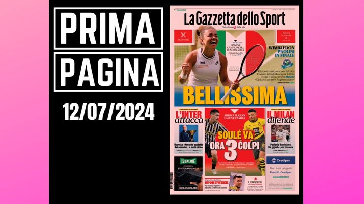 Prima pagina Gazzetta dello Sport: calciomercato Milan, Pavlovic dice si