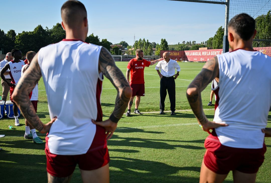 Roma, a Trigoria ritmo alto e la visita di Rocca – FOTO GALLERY - immagine 7