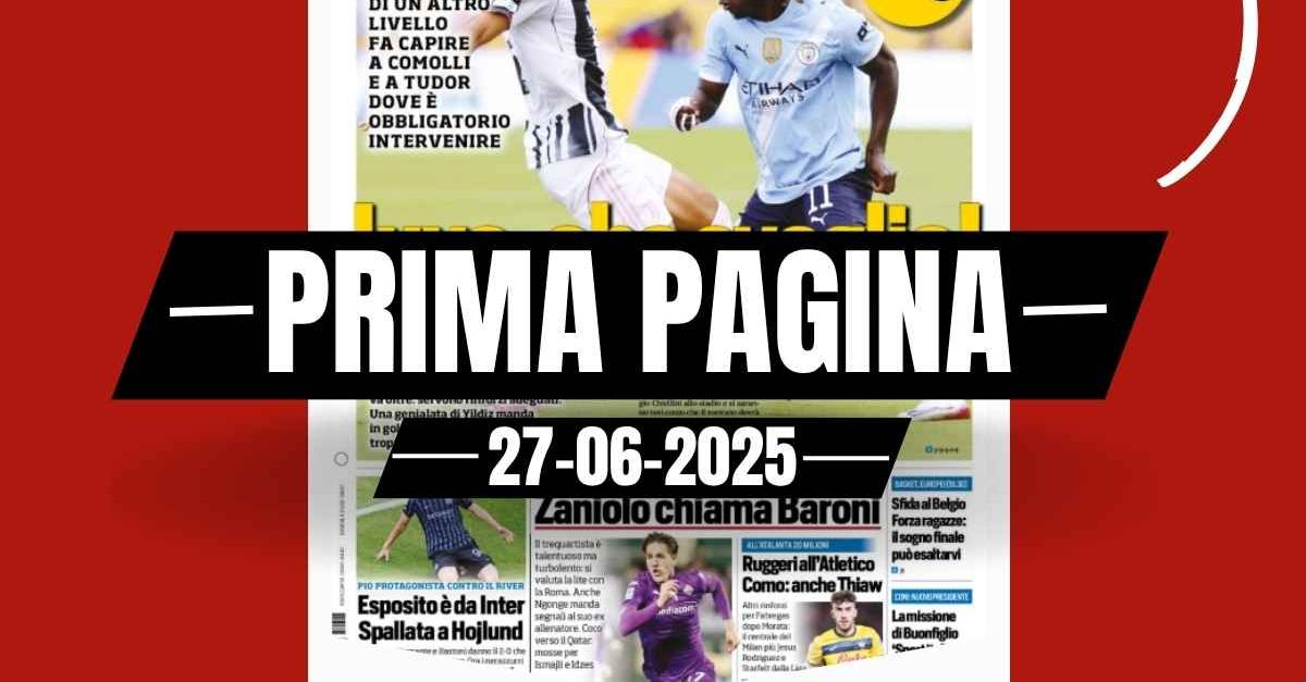 Prima pagina Tuttosport: Milan, Thiaw verso il Como Prima pagina Tuttosport: Milan, Thiaw verso il Como