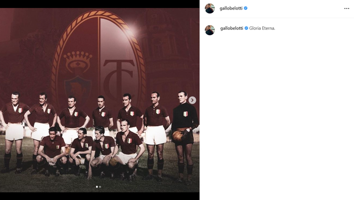 I giocatori granata sui social per il 4 maggio, Belotti: “Gloria Eterna”- immagine 2