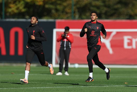 Christopher Nkunku and David Odogu oggi a Milanello (Photo by Claudio Villa/AC Milan via Getty Images)  milanello-lavoro-personalizzato-per-estupinan-e-loftus-tutte-le-foto