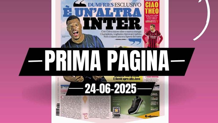 Prima pagina Gazzetta dello Sport: 'Milan, ciao Theo per 30 milioni'