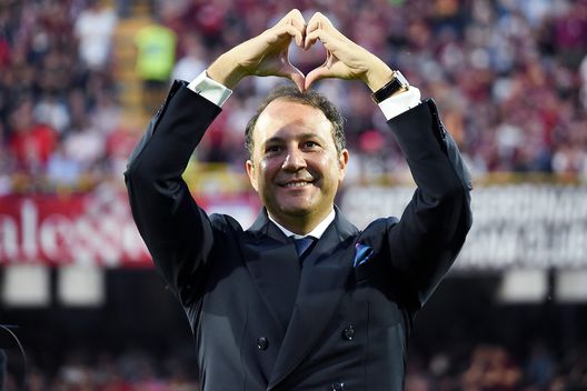 SALERNO, ITALY - MAY 22: President of US Salernitana Danilo Iervolino before the Serie A match between US Salernitana and Udinese Calcio at Stadio Arechi on May 22, 2022 in Salerno, Italy. (Photo by Francesco Pecoraro/Getty Images) Iervolino