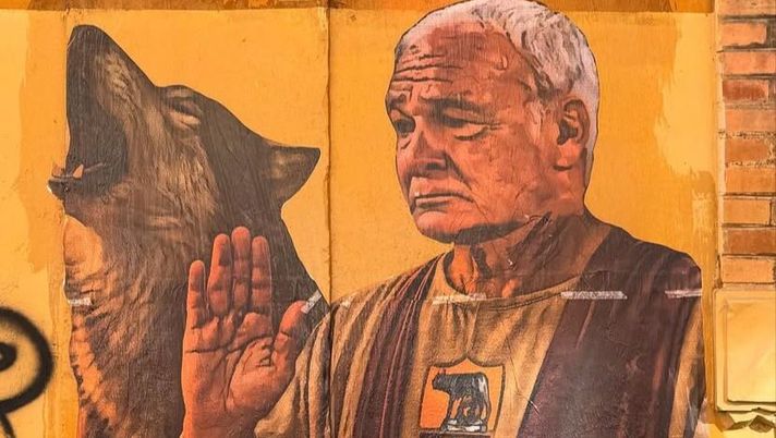 Ranieri, il nuovo murale di Drugi: “Ci hai ricordato cosa significa essere romanisti” - immagine 1