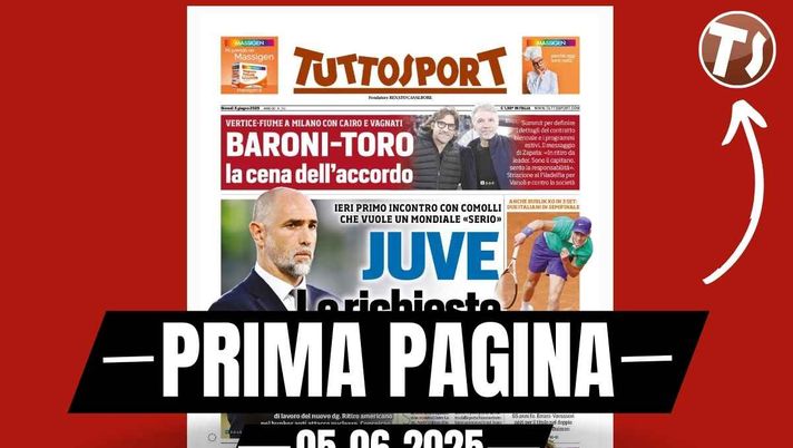 Prima pagina Tuttosport: 'Modric, patto con il Diavolo'