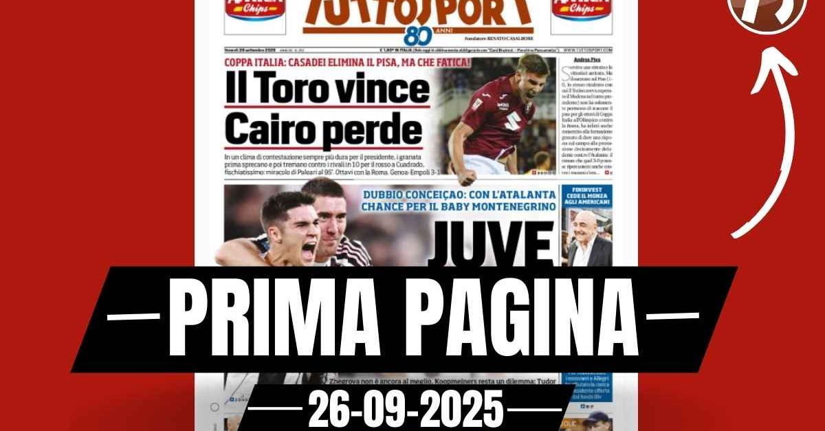 Prima pagina Tuttosport: Galliani ora può tornare al Milan