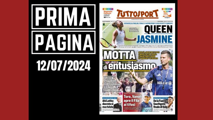 Prima pagina Tuttosport: Juventus, entusiasmo per Thiago Motta