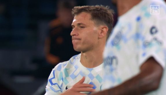 Roma-Inter, un gesto di Chivu si ripete. Mostra ‘i muscoli’ e a Barella lo dice col sorriso- immagine 3