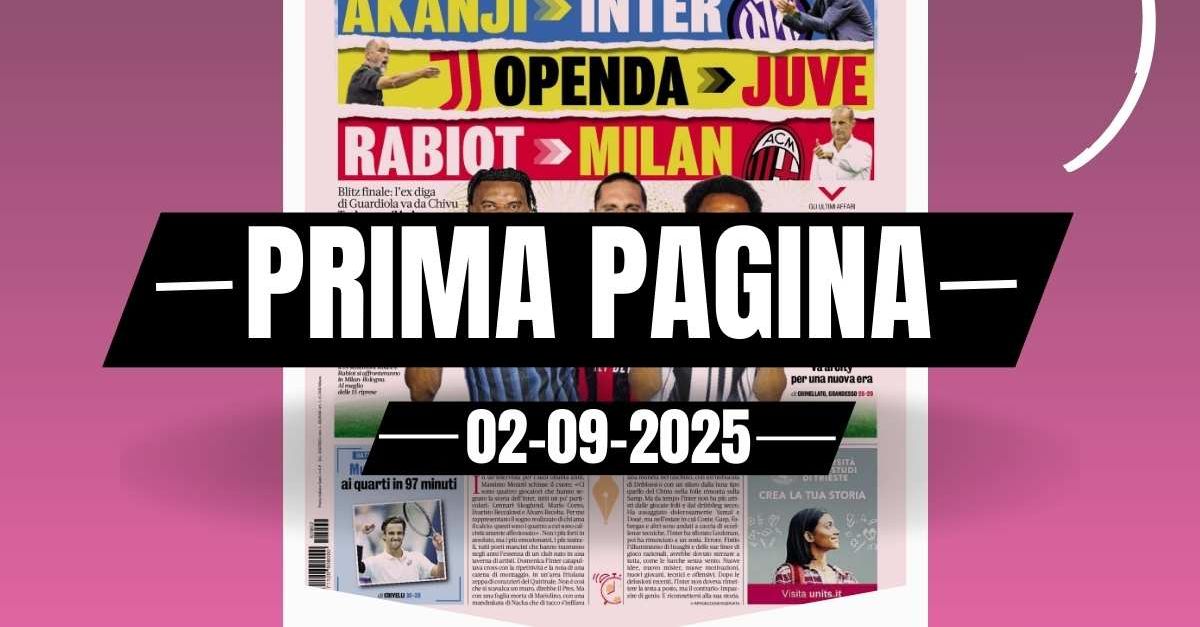 prima pagina gazzetta dello sport rabiot milan odogu in difesa