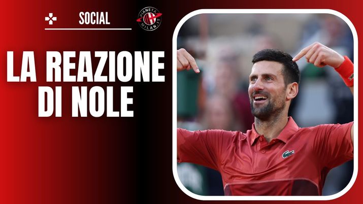 Novak Djokovic, tennista e tifoso del Milan