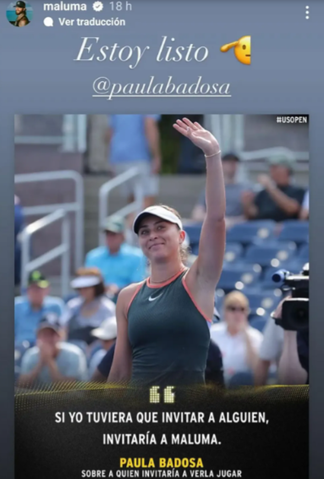 US Open, la Badosa lo invita a vederla. Maluma risponde: “A presto, Paula!”- immagine 4