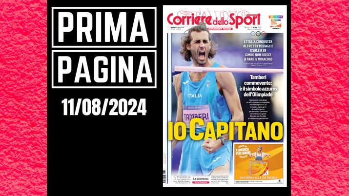Prima pagina Corriere dello Sport: dedica alle Olimpiadi