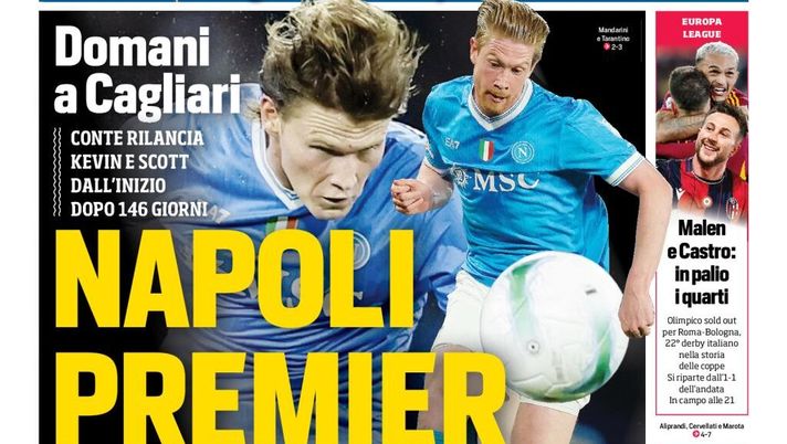 Prime pagine giornali sportivi oggi: il Napoli sui media- immagine 1