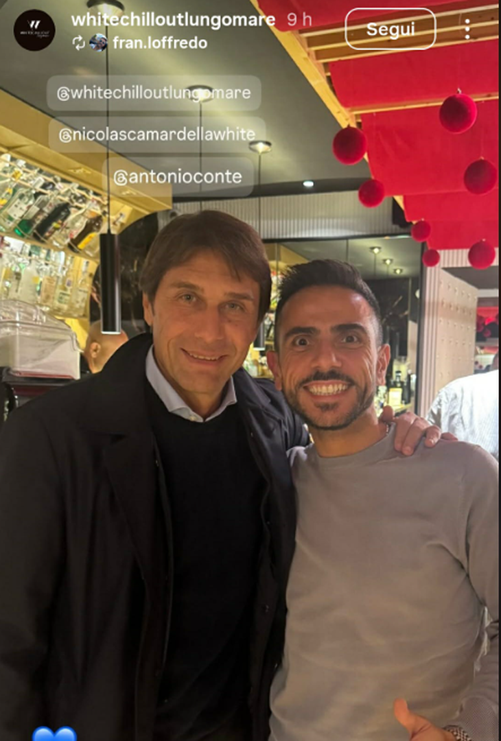 Conte, ieri era al ristorante con Stellini: foto e autografi per lui – LE FOTO - immagine 3